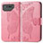 Coque Portefeuille Papillon Livre Cuir Etui Clapet pour Asus ROG Phone 7 Ultimate Rose Rouge