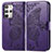 Coque Portefeuille Papillon Livre Cuir Etui Clapet pour HTC U23 5G Violet Petit