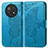 Coque Portefeuille Papillon Livre Cuir Etui Clapet pour Huawei Nova Y91 Bleu