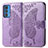 Coque Portefeuille Papillon Livre Cuir Etui Clapet pour Motorola Moto Edge 20 Pro 5G Violet Clair