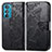 Coque Portefeuille Papillon Livre Cuir Etui Clapet pour Motorola Moto Edge 30 5G Noir