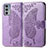 Coque Portefeuille Papillon Livre Cuir Etui Clapet pour Motorola Moto Edge Lite 5G Violet Clair