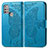 Coque Portefeuille Papillon Livre Cuir Etui Clapet pour Motorola Moto G30 Bleu