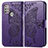 Coque Portefeuille Papillon Livre Cuir Etui Clapet pour Motorola Moto G30 Violet