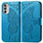 Coque Portefeuille Papillon Livre Cuir Etui Clapet pour Motorola Moto G52j 5G Bleu