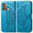 Coque Portefeuille Papillon Livre Cuir Etui Clapet pour Motorola Moto G60 Bleu