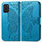 Coque Portefeuille Papillon Livre Cuir Etui Clapet pour Nokia G100 Bleu