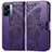 Coque Portefeuille Papillon Livre Cuir Etui Clapet pour Oppo A56S 5G Violet