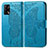 Coque Portefeuille Papillon Livre Cuir Etui Clapet pour Oppo Reno6 Lite Bleu
