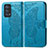 Coque Portefeuille Papillon Livre Cuir Etui Clapet pour Oppo Reno6 Pro 5G Bleu