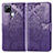 Coque Portefeuille Papillon Livre Cuir Etui Clapet pour Realme Q2i 5G Violet