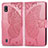 Coque Portefeuille Papillon Livre Cuir Etui Clapet pour Samsung Galaxy A10 Rose Rouge