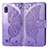 Coque Portefeuille Papillon Livre Cuir Etui Clapet pour Samsung Galaxy A10 Violet Clair