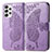 Coque Portefeuille Papillon Livre Cuir Etui Clapet pour Samsung Galaxy A73 5G Violet Clair Petit