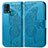 Coque Portefeuille Papillon Livre Cuir Etui Clapet pour Samsung Galaxy F41 Bleu