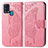 Coque Portefeuille Papillon Livre Cuir Etui Clapet pour Samsung Galaxy F41 Rose Rouge