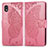 Coque Portefeuille Papillon Livre Cuir Etui Clapet pour Samsung Galaxy M01 Core Rose Rouge