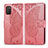 Coque Portefeuille Papillon Livre Cuir Etui Clapet pour Samsung Galaxy M02s Rose Rouge
