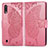 Coque Portefeuille Papillon Livre Cuir Etui Clapet pour Samsung Galaxy M10 Rose Rouge