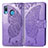 Coque Portefeuille Papillon Livre Cuir Etui Clapet pour Samsung Galaxy M10S Violet Clair