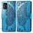 Coque Portefeuille Papillon Livre Cuir Etui Clapet pour Samsung Galaxy M31s Bleu