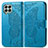 Coque Portefeuille Papillon Livre Cuir Etui Clapet pour Samsung Galaxy M53 5G Bleu