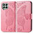 Coque Portefeuille Papillon Livre Cuir Etui Clapet pour Samsung Galaxy M53 5G Rose Rouge