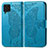 Coque Portefeuille Papillon Livre Cuir Etui Clapet pour Samsung Galaxy M62 4G Bleu