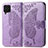 Coque Portefeuille Papillon Livre Cuir Etui Clapet pour Samsung Galaxy M62 4G Violet Clair