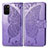 Coque Portefeuille Papillon Livre Cuir Etui Clapet pour Samsung Galaxy S20 Plus Violet Clair