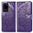 Coque Portefeuille Papillon Livre Cuir Etui Clapet pour Samsung Galaxy S20 Ultra 5G Violet