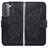 Coque Portefeuille Papillon Livre Cuir Etui Clapet pour Samsung Galaxy S21 Plus 5G Noir Petit
