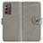 Coque Portefeuille Papillon Livre Cuir Etui Clapet pour Samsung Galaxy Z Fold2 5G Gris