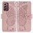 Coque Portefeuille Papillon Livre Cuir Etui Clapet pour Samsung Galaxy Z Fold2 5G Rose