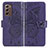Coque Portefeuille Papillon Livre Cuir Etui Clapet pour Samsung Galaxy Z Fold2 5G Violet