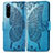 Coque Portefeuille Papillon Livre Cuir Etui Clapet pour Sony Xperia 5 Bleu