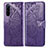 Coque Portefeuille Papillon Livre Cuir Etui Clapet pour Sony Xperia 5 Violet