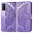 Coque Portefeuille Papillon Livre Cuir Etui Clapet pour Vivo Y11s Violet Clair