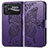 Coque Portefeuille Papillon Livre Cuir Etui Clapet pour Xiaomi Poco C40 Violet