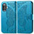 Coque Portefeuille Papillon Livre Cuir Etui Clapet pour Xiaomi Poco F3 GT 5G Bleu