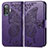Coque Portefeuille Papillon Livre Cuir Etui Clapet pour Xiaomi Poco F3 GT 5G Violet