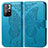 Coque Portefeuille Papillon Livre Cuir Etui Clapet pour Xiaomi Redmi Note 11 5G Bleu