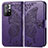 Coque Portefeuille Papillon Livre Cuir Etui Clapet pour Xiaomi Redmi Note 11 5G Violet