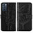 Coque Portefeuille Papillon Livre Cuir Etui Clapet Y01B pour Oppo Reno6 5G Noir