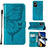 Coque Portefeuille Papillon Livre Cuir Etui Clapet Y01B pour Realme GT Neo3 5G Bleu