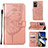 Coque Portefeuille Papillon Livre Cuir Etui Clapet Y01B pour Realme GT Neo3 5G Or Rose