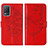 Coque Portefeuille Papillon Livre Cuir Etui Clapet Y01B pour Realme Narzo 30 5G Rouge