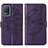 Coque Portefeuille Papillon Livre Cuir Etui Clapet Y01B pour Realme Narzo 30 5G Violet