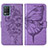 Coque Portefeuille Papillon Livre Cuir Etui Clapet Y01B pour Realme Narzo 30 5G Violet Clair