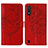 Coque Portefeuille Papillon Livre Cuir Etui Clapet Y01B pour Samsung Galaxy A01 SM-A015 Rouge